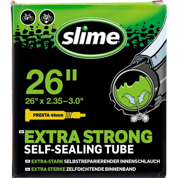 Slime Smart Self-Sealing Bicycle MTB Inner Tube | 26 x 2.35 - 3.0 | 48mm Presta Valve