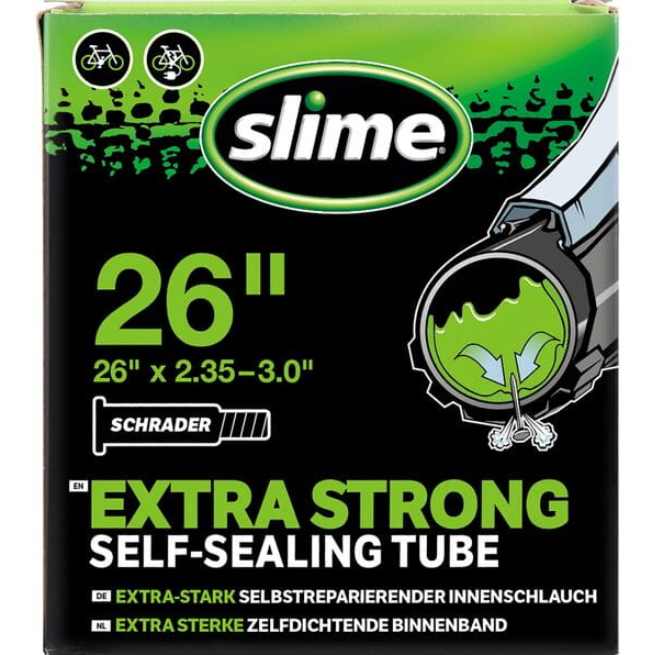 Slime Smart Self-Sealing Bicycle MTB Inner Tube | 26 x 2.35 - 3.0 | Schrader Valve