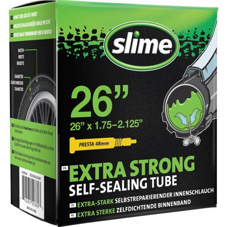 Slime Smart Self-Sealing Bicycle MTB Inner Tube | 26 x 1.75-2.125" | 48mm Presta Valve