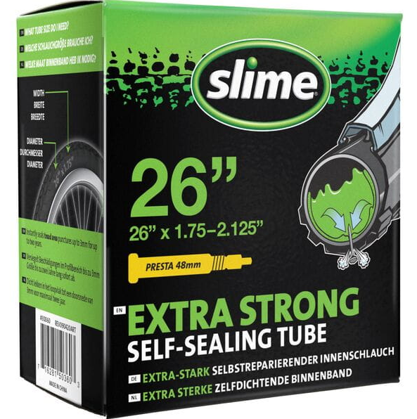 Slime Smart Self-Sealing Bicycle MTB Inner Tube | 26 x 1.75-2.125" | 48mm Presta Valve