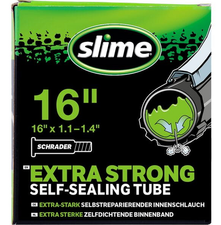 Slime Smart Self-Sealing Bicycle Inner Tube | 16 x 1.1. - 1.4" | Schrader Valve