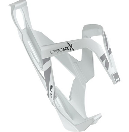 Elite Custom Race X Resin Water Bottle Cage In White /Grey