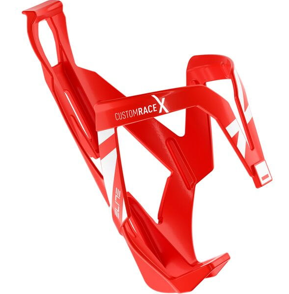Elite Custom Race X Resin Water Bottle Cage In Red / White