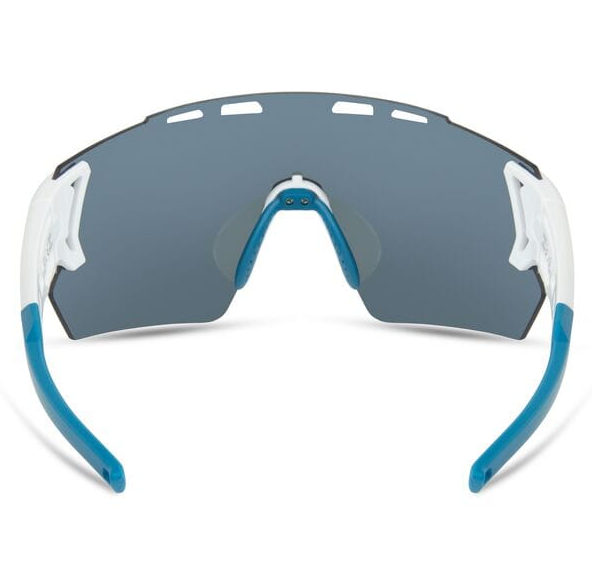 Madison Stealth Cycling Sunglasses | Gloss White Frame/ Blue Mirror Lens