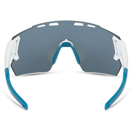 Madison Stealth Cycling Sunglasses | Gloss White Frame/ Blue Mirror Lens