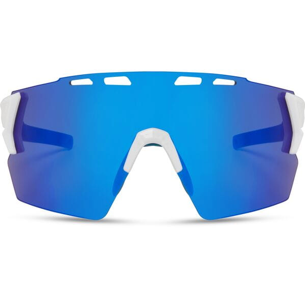 Madison Stealth Cycling Sunglasses | Gloss White Frame/ Blue Mirror Lens