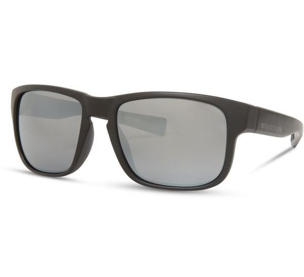 Madison Signal Cycling Sunglasses | Matt Black Frame / Silver Mirror Lens
