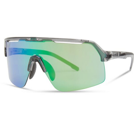 Madison Crypto Air Cycling Sunglasses | Crystal Smoke Frame / Green Mirror Lens