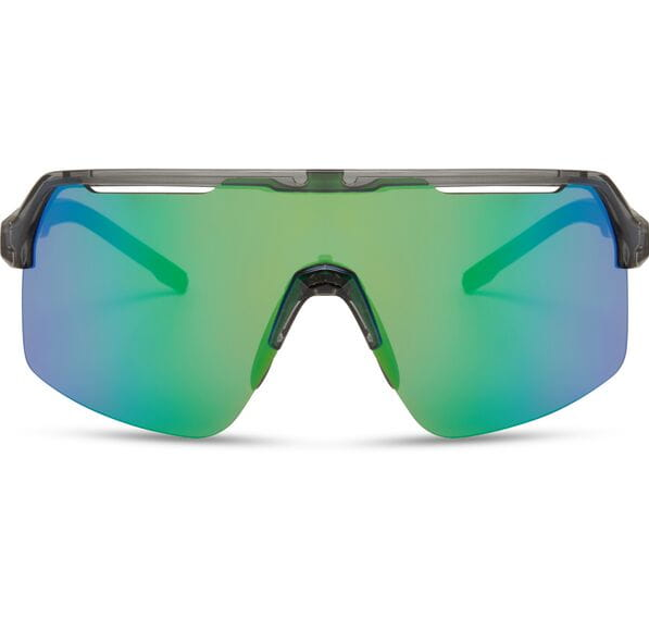 Madison Crypto Air Cycling Sunglasses | Crystal Smoke Frame / Green Mirror Lens