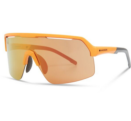 Madison Crypto Air Cycling Sunglasses 3 pack Changeable Lens | Mango Orange Frame / Fire Mirror Lens