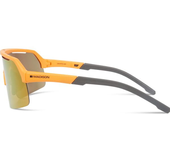 Madison Crypto Air Cycling Sunglasses 3 pack Changeable Lens | Mango Orange Frame / Fire Mirror Lens