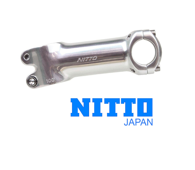 Nitto UI81EX A-Head 26mm Clamp Stamped Bicycle Stem In Silver