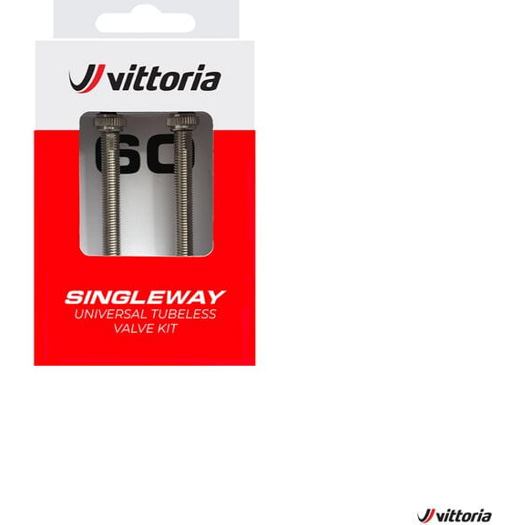 Vittoria Brass Set Tubeless Valves | Silver (2 Pcs)