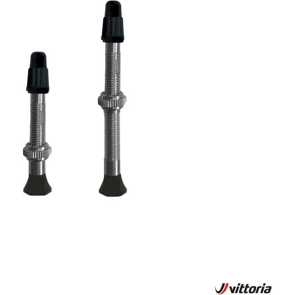 Vittoria Brass Set Tubeless Valves | Silver (2 Pcs)