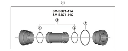 Shimano SM-BB71 MTB Press Fit Bottom Bracket With Inner Cover | 92 or 89.5 mm