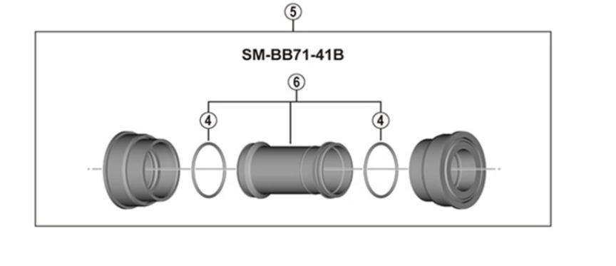 Shimano SM-BB71 Road Press Fit Bottom Bracket With Inner Cover For 86.5 mm