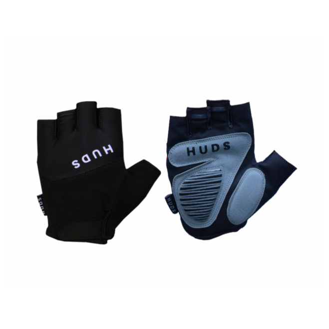HUDS Fingerless Cycling Mitts In Black Road, Gravel and MTB