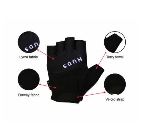 HUDS Fingerless Cycling Mitts Road, Gravel and MTB