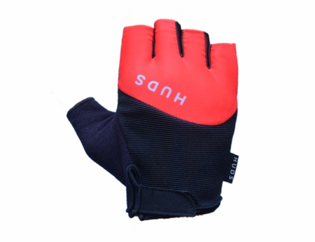 HUDS Fingerless Cycling Mitts In Red Road , Gravel and MTB