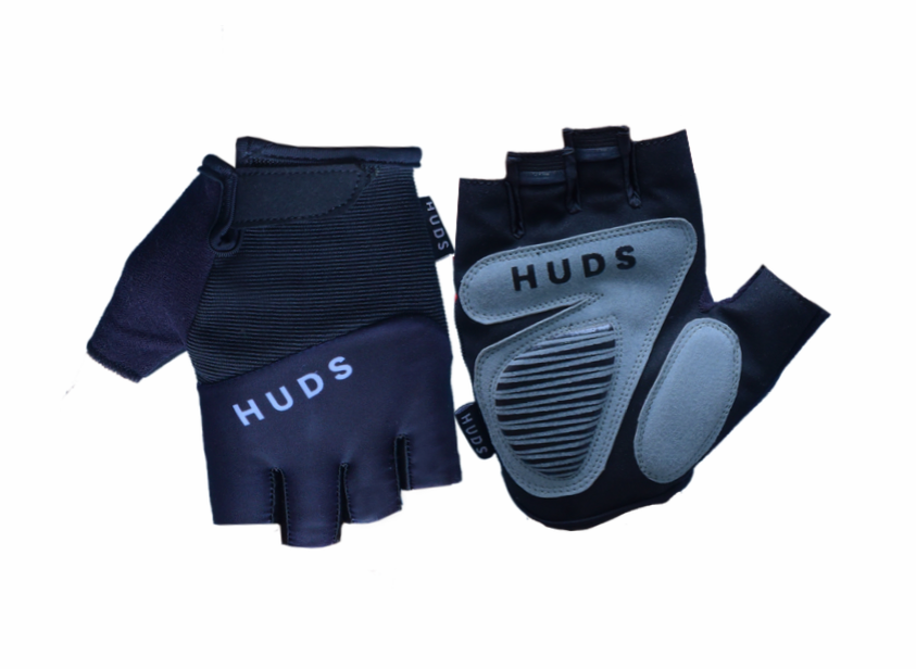 HUDS Fingerless Cycling Mitts In Blue Road, Gravel and MTB