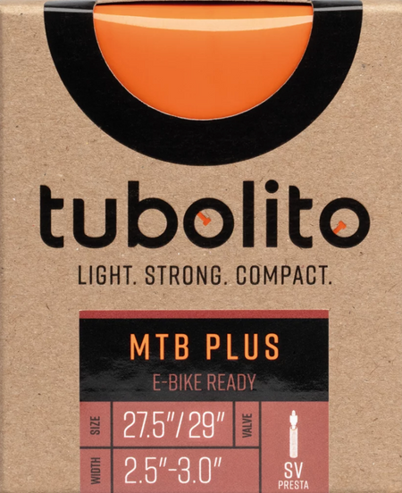 Tubolito Tubo 27.5 / 29 x 2.50 - 3.00" MTB+ 42mm Presta Valve in Orange Inner Tube