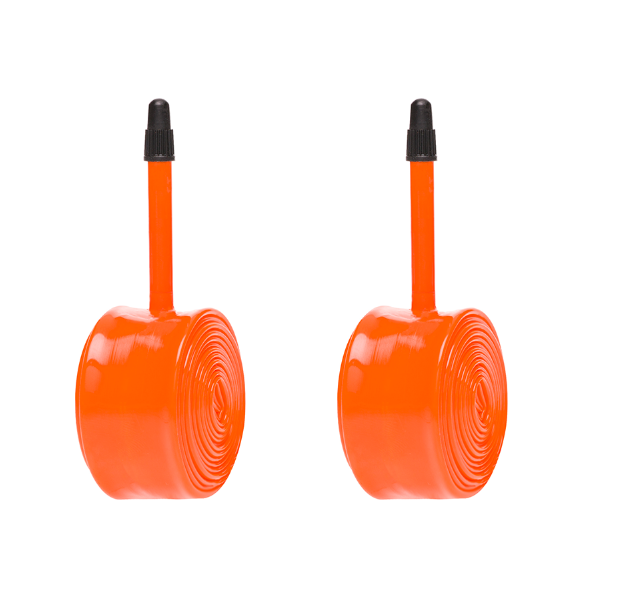 2x Tubolito Tubo 700C Road 700 x 18-32mm Presta Valve in Orange Inner Tubes