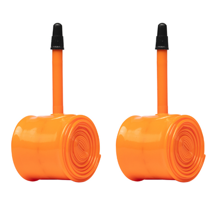 2x Tubolito Tubo Brompton Folding Bike 16/18 x 1 1/8 - 1 3/8" 42mm Presta Valve Orange Inner Tubes