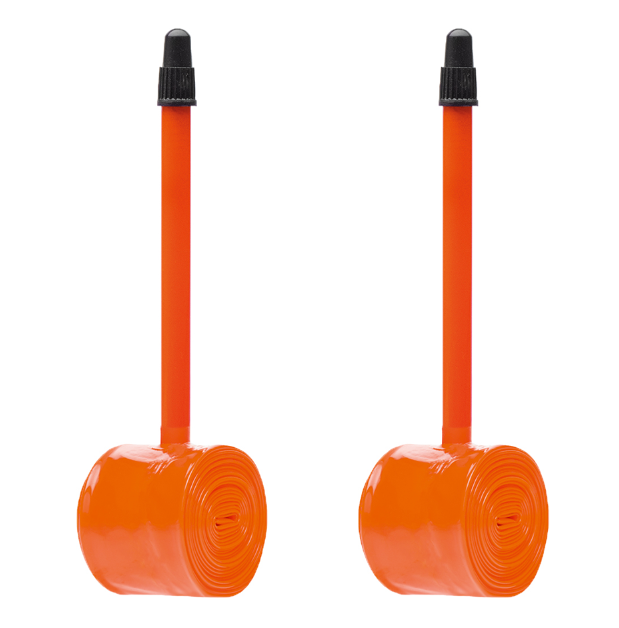 2x Tubolito S-Tubo 700C Road 700 x 18-32mm Presta Valve Orange Inner Tubes