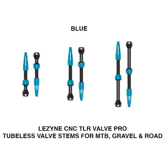 Lezyne CNC Tubeless Pro TLR Valves For Road, MTB , Gravel