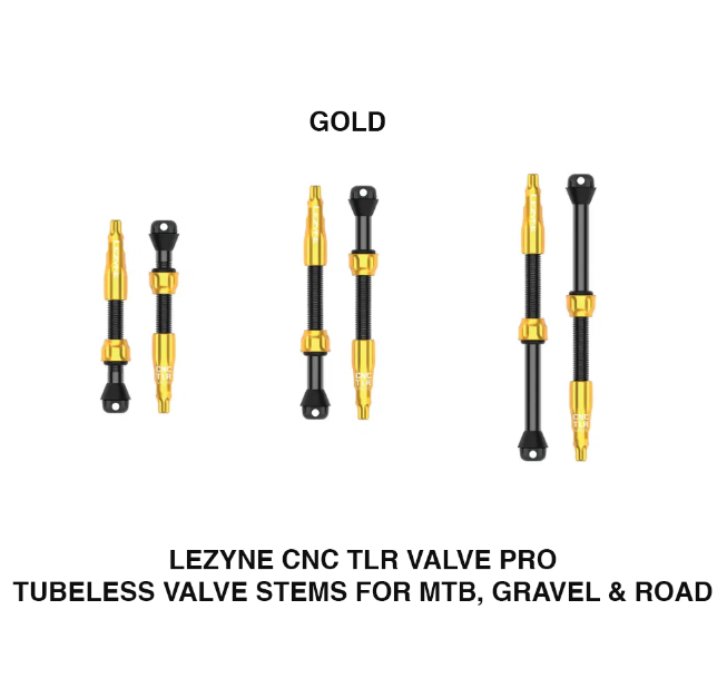 Lezyne CNC Tubeless Pro TLR Valves For Road, MTB , Gravel