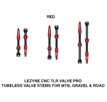 Lezyne CNC Tubeless Pro TLR Valves For Road, MTB , Gravel