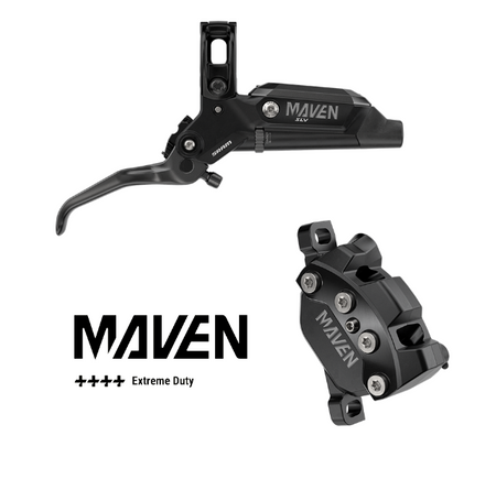 SRAM Maven Silver Stealth Disc Brake Lever & Caliper In Black Includes MMX Clamp