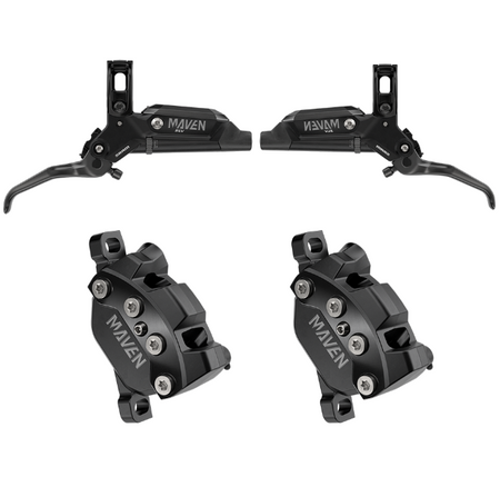 SRAM Maven Silver Stealth Disc Brake Lever & Caliper In Black Includes MMX Clamp