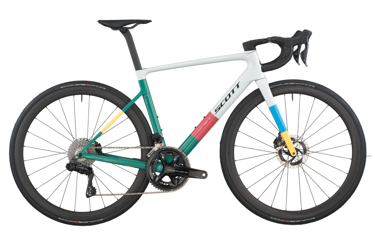 Scott Addict RC Pro Road Bike Beluga Grey Seashore Green