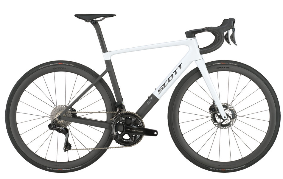 Scott Addict RC Pro Road Bike In Cumulus White Carbon Black