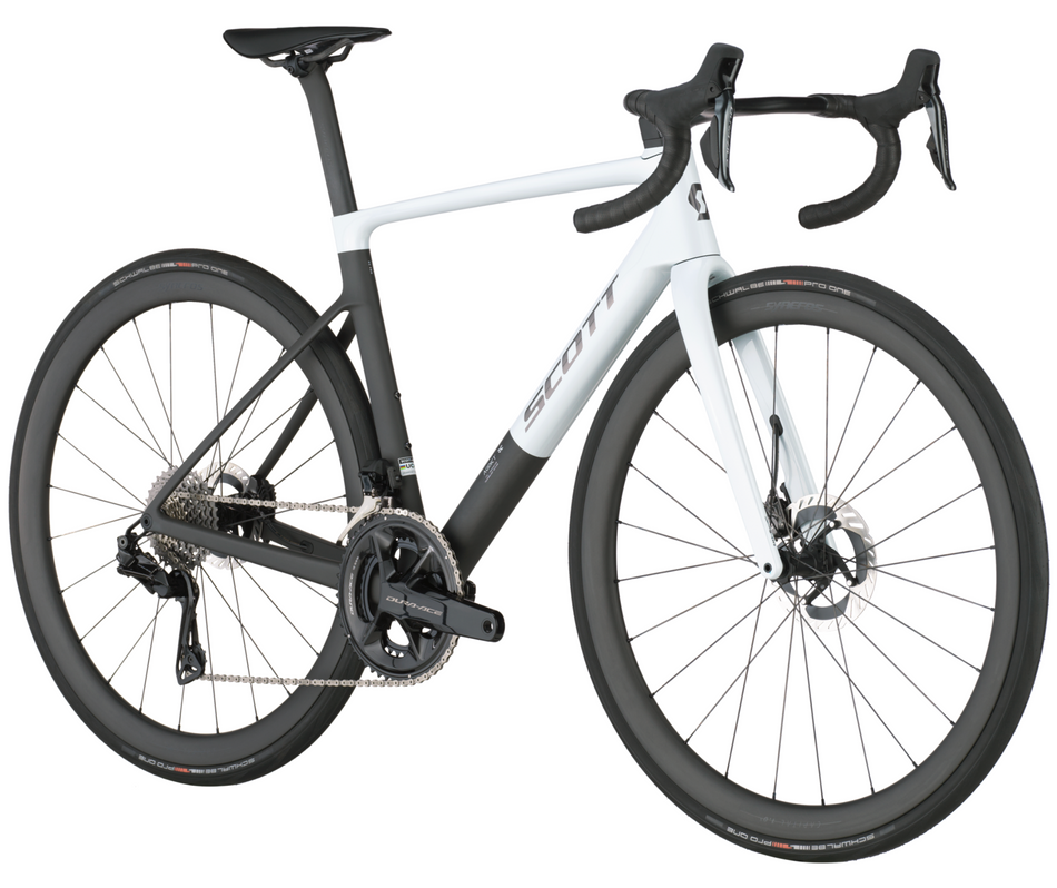 Scott Addict RC Pro Road Bike In Cumulus White Carbon Black