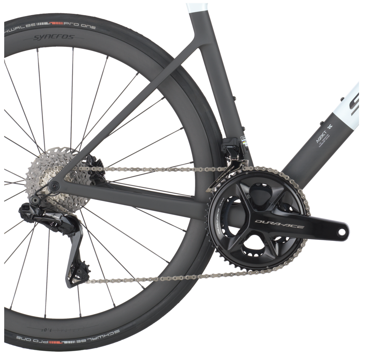 Scott Addict RC Pro Road Bike In Cumulus White Carbon Black