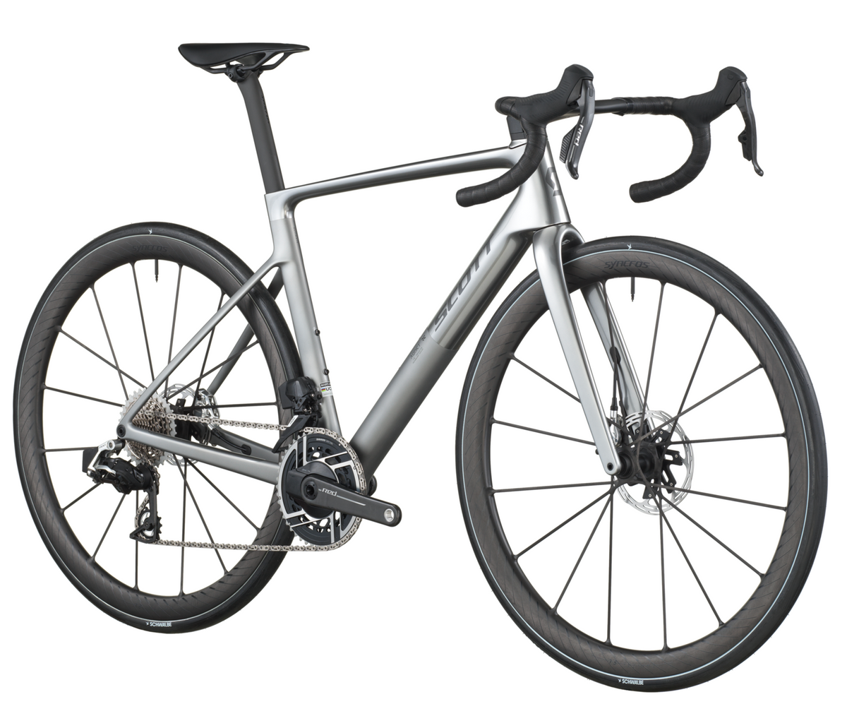 Scott Addict RC Ultimate Road Bike In Chrome Silver