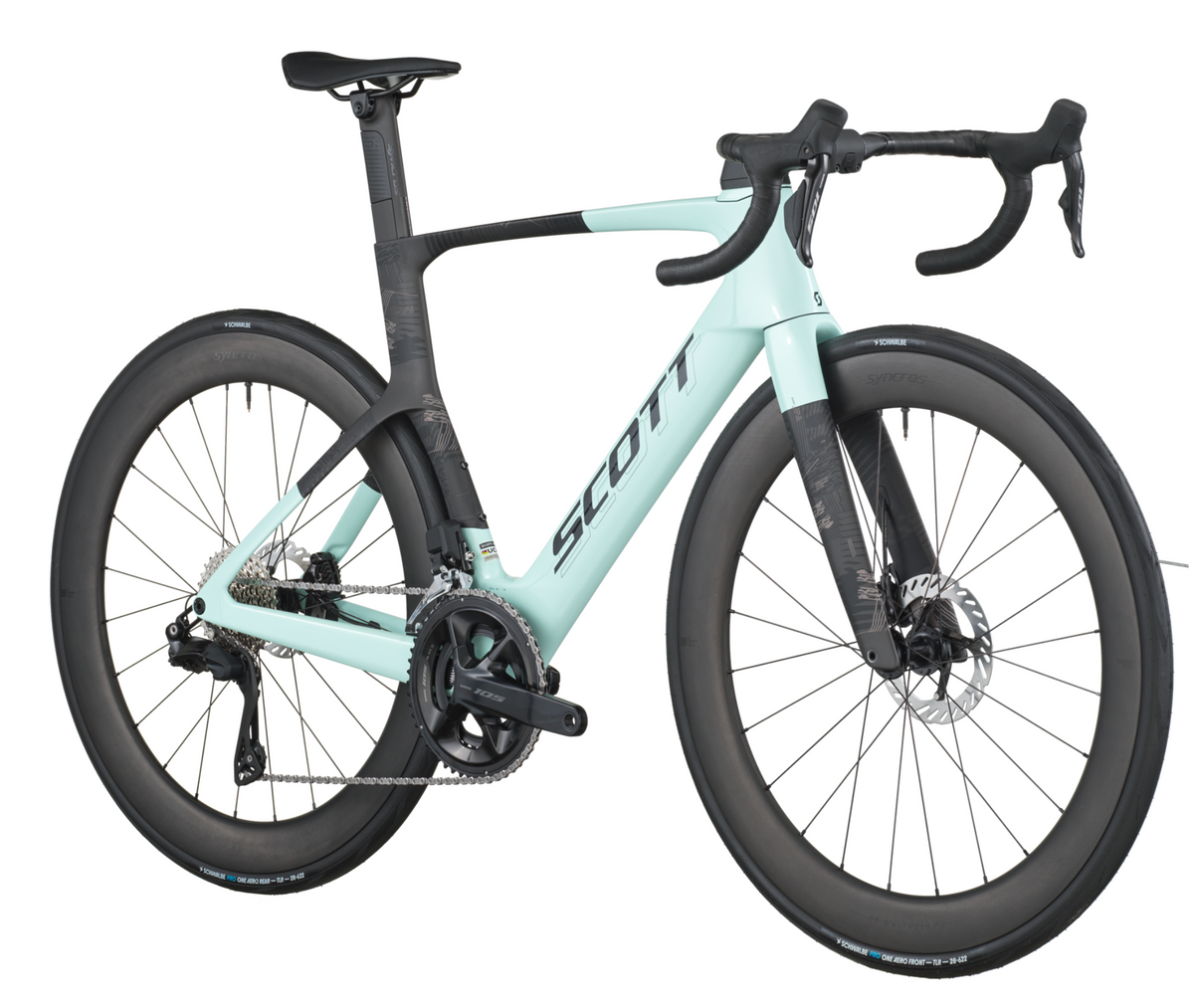 Scott Foil RC 20 Road Bike In Gelato Blue Carbon Black