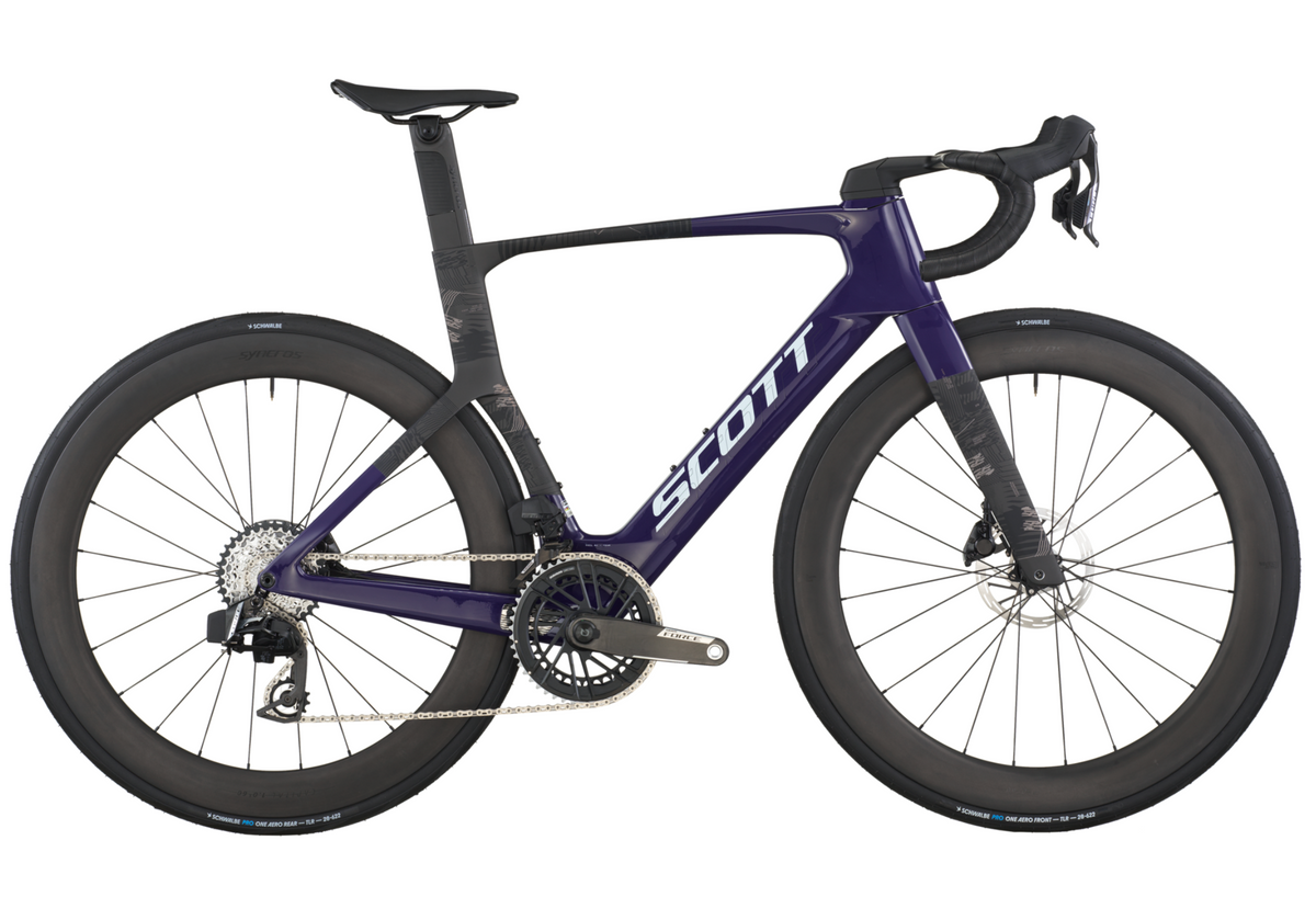 Scott Foil RC Team Road Bike In Grape Purple Carbon Black