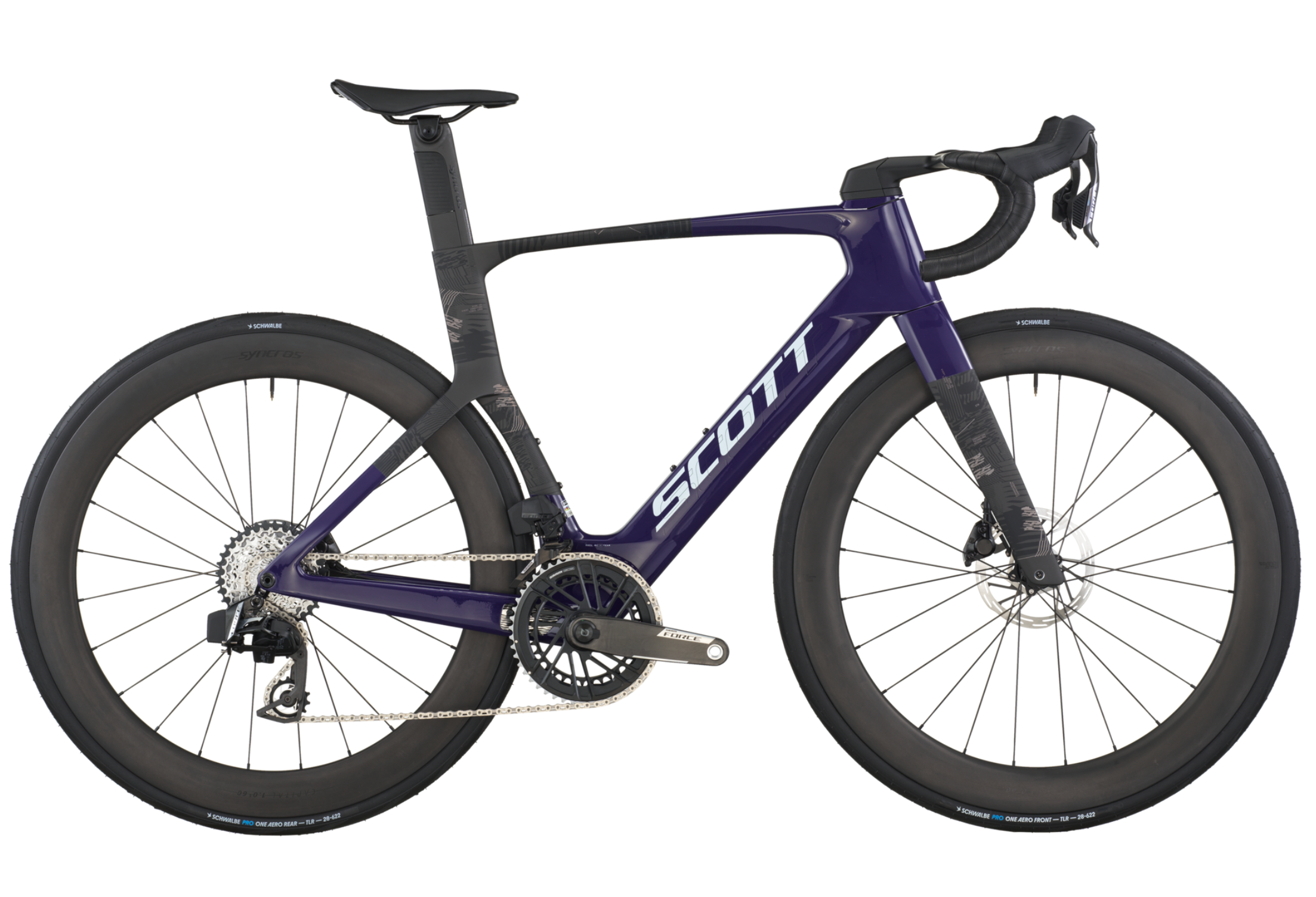 Scott Foil RC Team Road Bike In Grape Purple Carbon Black