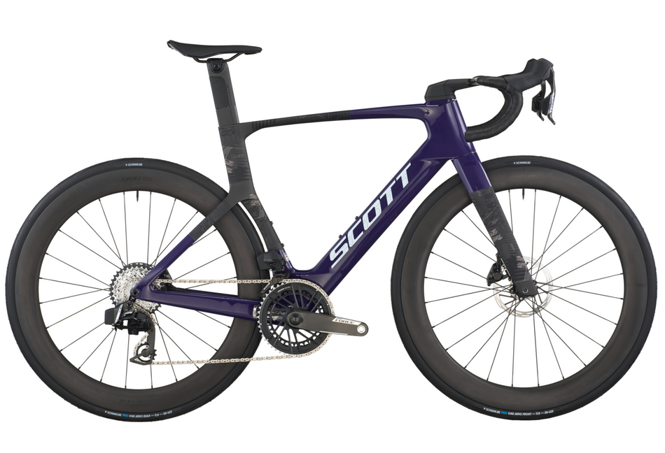 Scott Foil RC Team Road Bike In Grape Purple Carbon Black
