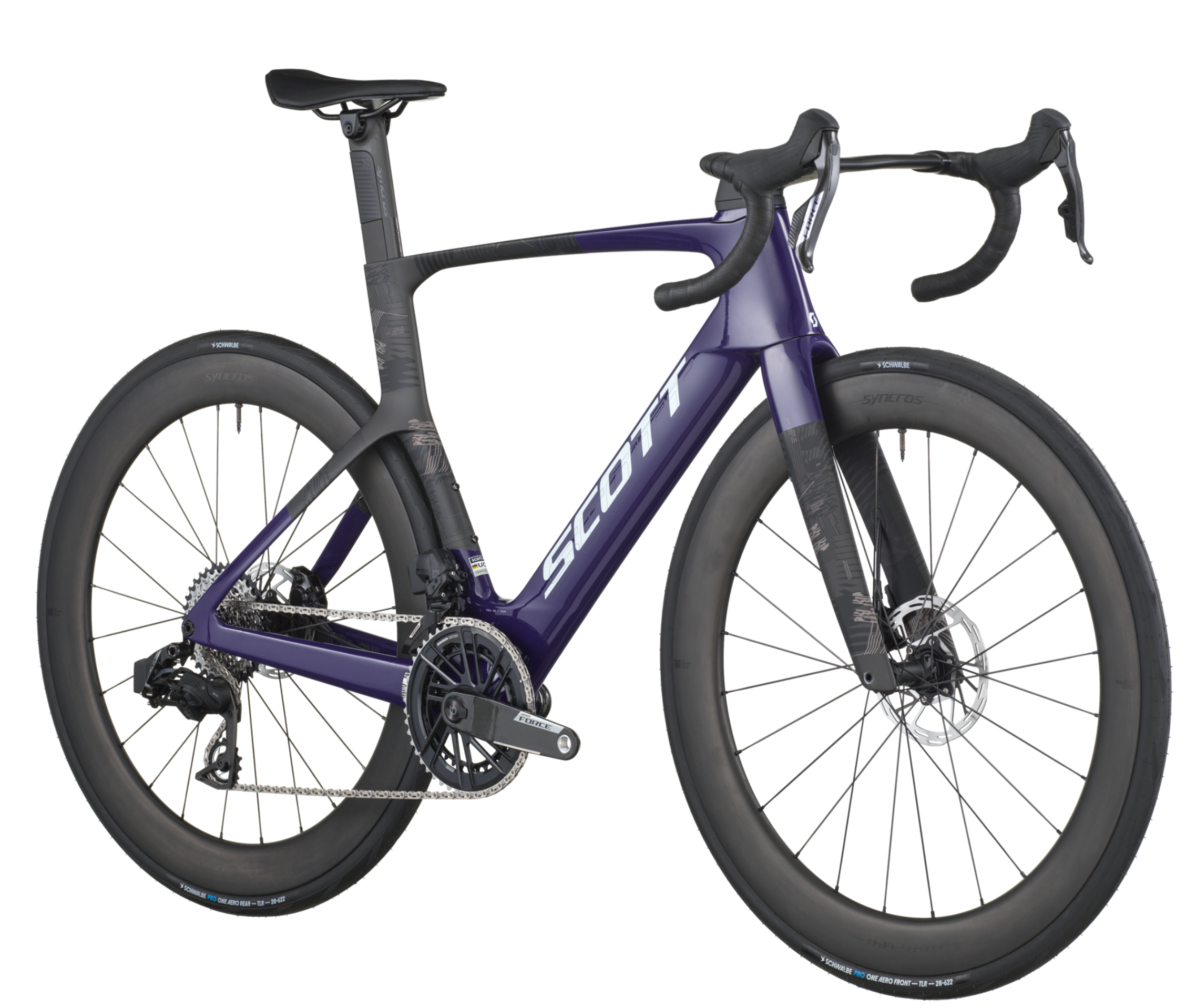 Scott Foil RC Team Road Bike In Grape Purple Carbon Black