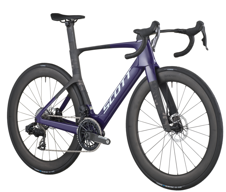 Scott Foil RC Team Road Bike In Grape Purple Carbon Black