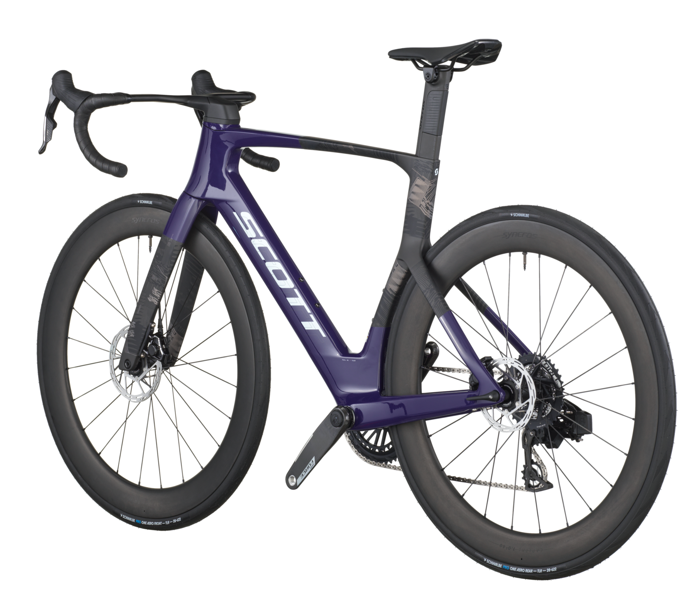 Scott Foil RC Team Road Bike In Grape Purple Carbon Black