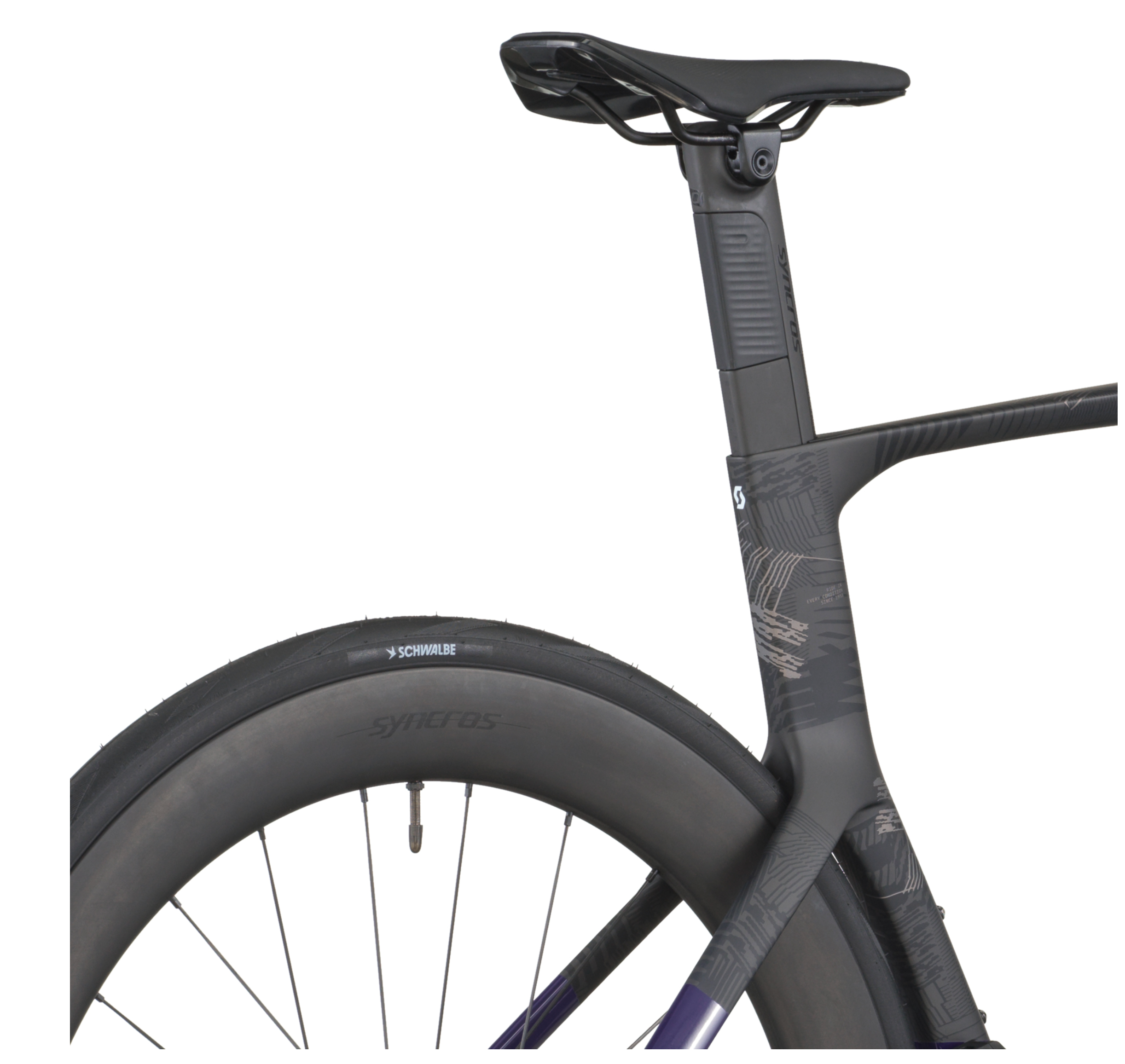 Scott Foil RC Team Road Bike In Grape Purple Carbon Black