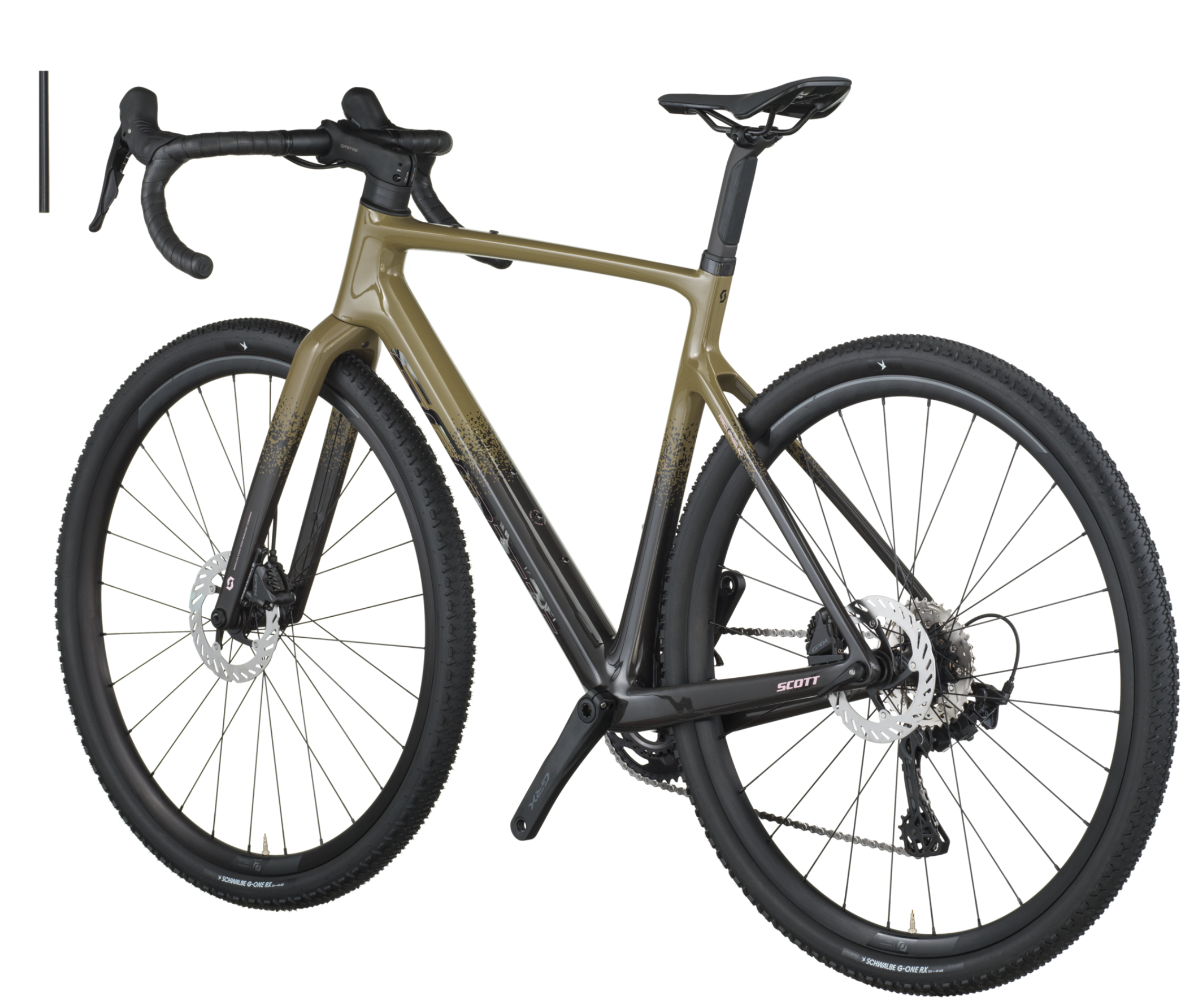 Scott Addict Gravel 40 Gravel Bike In Kaki Green Carbon Black