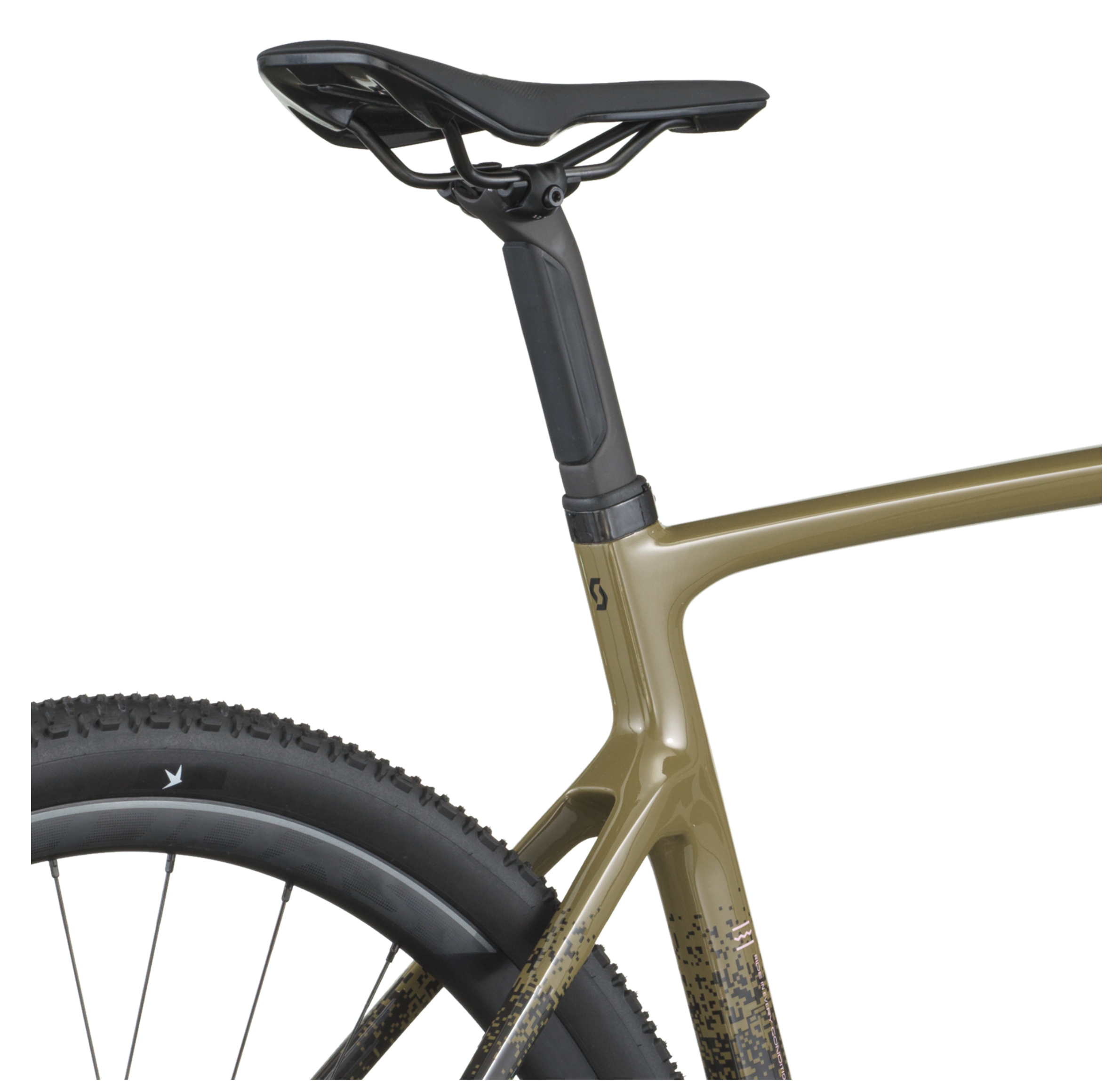 Scott Addict Gravel 40 Gravel Bike In Kaki Green Carbon Black