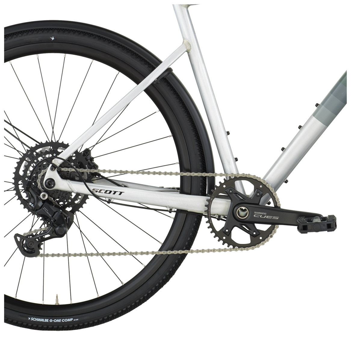 Scott Metrix 30 EQ Flat Bar Road Bike - Alloy Silver Wenge Green