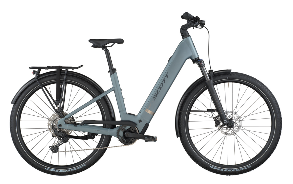 Scott Sub Sport 20 Wave Electric Hybrid Bike In Hematite Blue